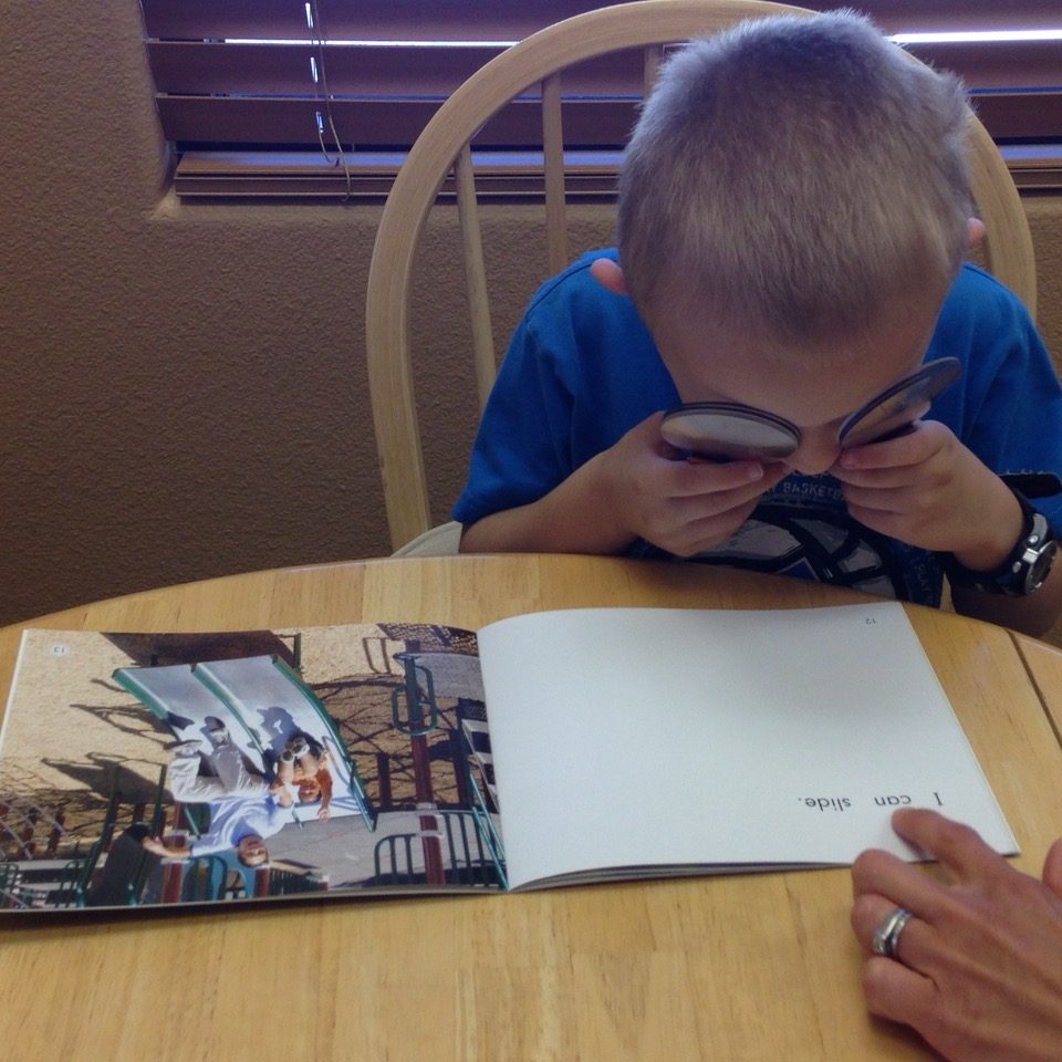 Reading with Irlen Lenses
